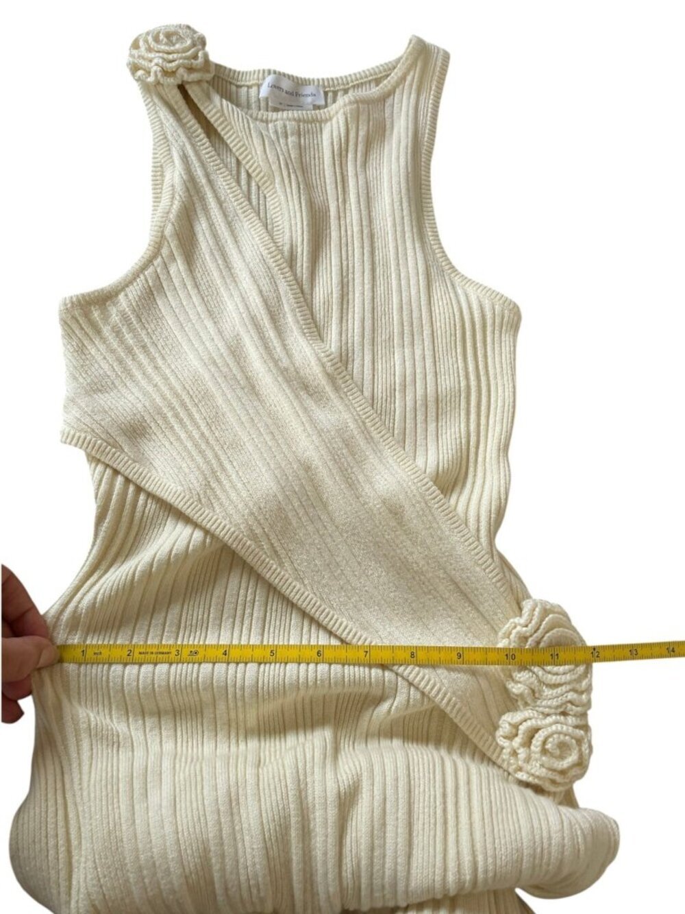 Lovers and Friends Ceres Maxi Dress Cream SZ XS Luxury Formal Prom Knit dress - Picture 10 of 13